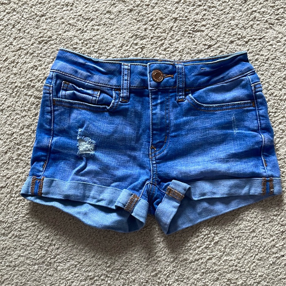 SO Favorite Ripped Low Rise Denim Shorts